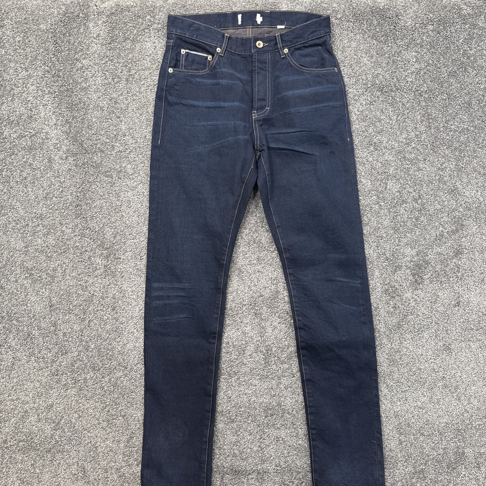 Mens 30x34 Taylor Stitch Jeans Selvedge Blue Democratic Straight Button Fly